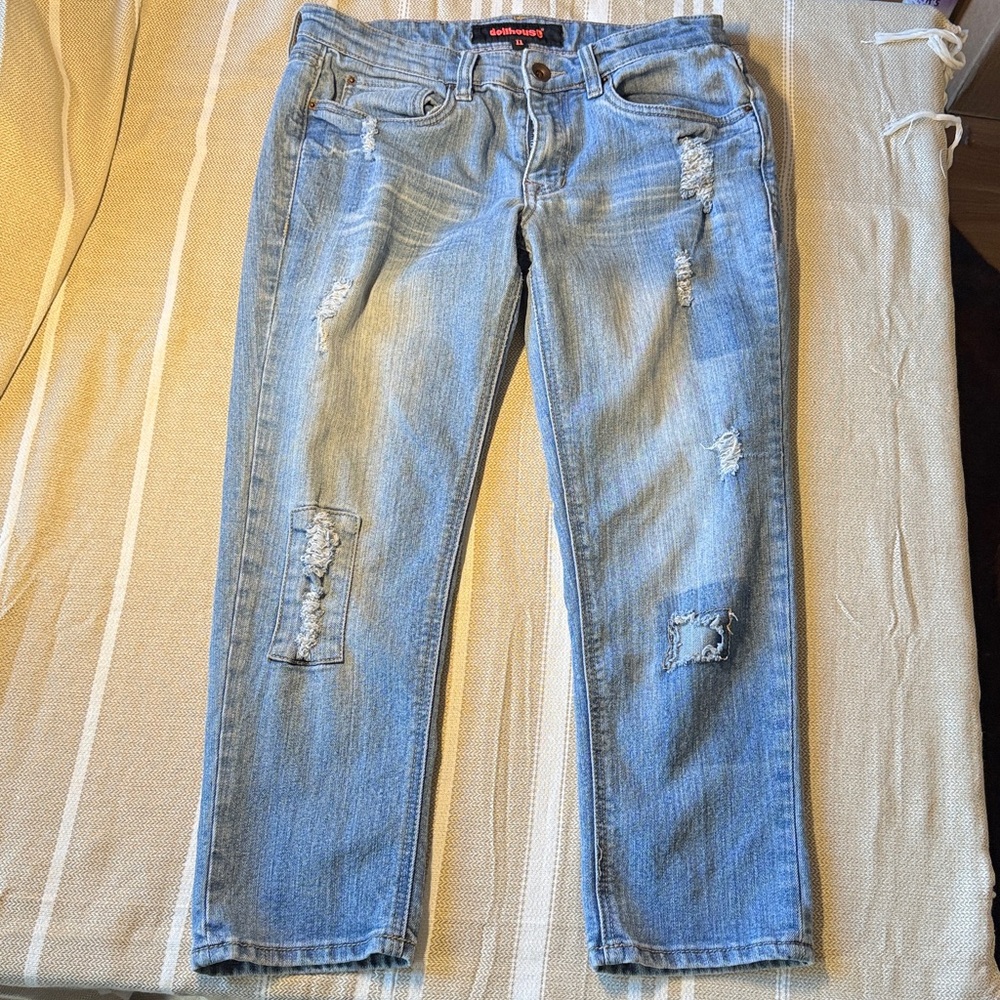 Vintage Y2K Dollhouse Distressed Jeans Rare and HTF EUC